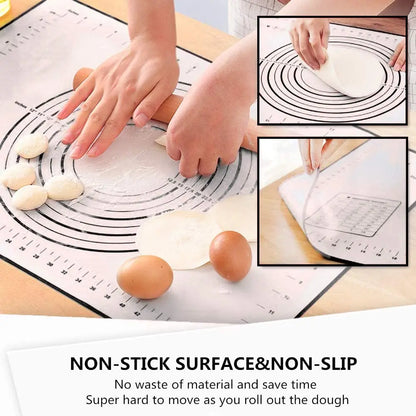 Tapete de silicone para sovar e estender massa com escala - Culinária e Confeitaria